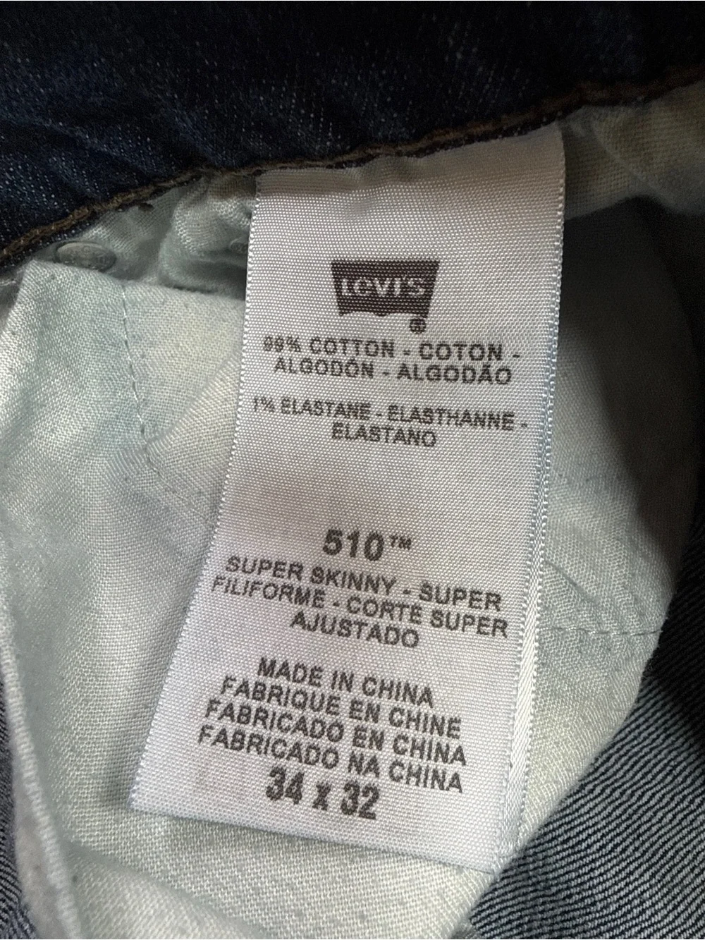 510 Super Skinny Distressed Jeans